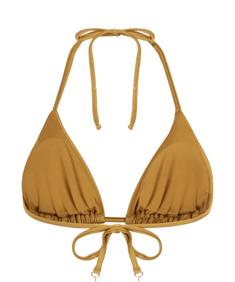 Boho Triangle Bikini Top - Yellow