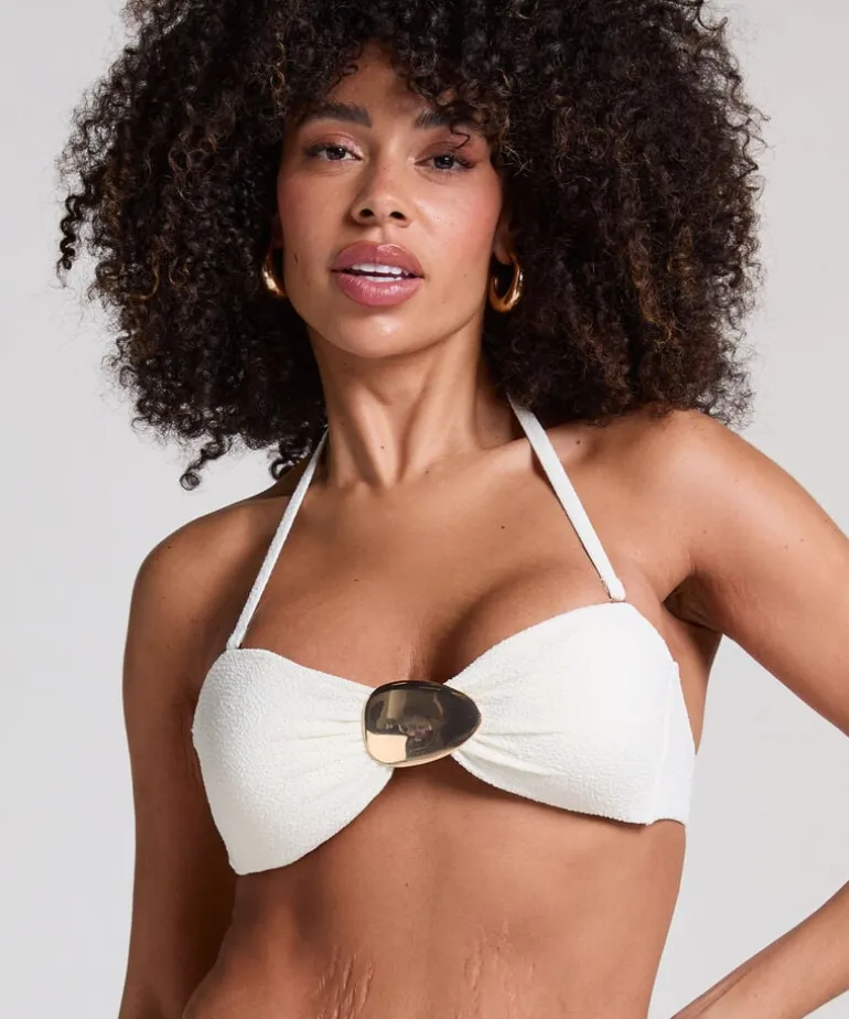 Cabo Bandeau Bikini Top - White