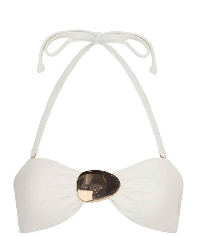 Cabo Bandeau Bikini Top - White