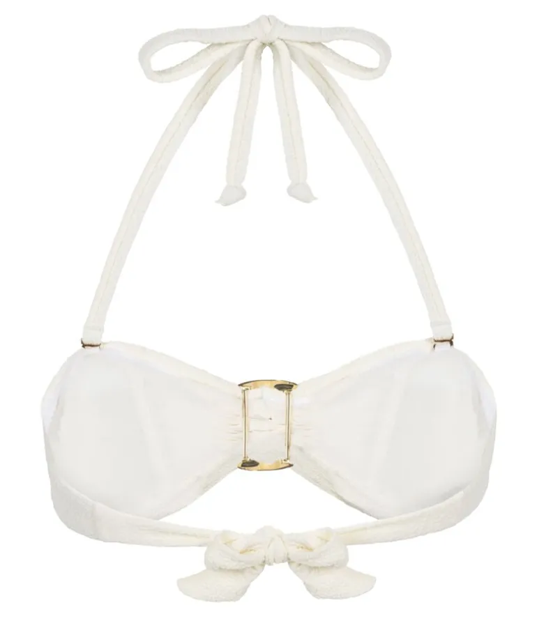 Cabo Bandeau Bikini Top - White