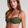 Cairo Non-padded Underwired Bikini Top - Green