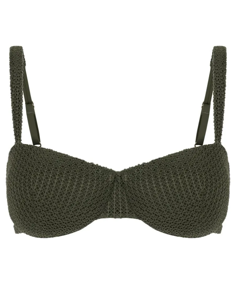 Cairo Non-padded Underwired Bikini Top - Green