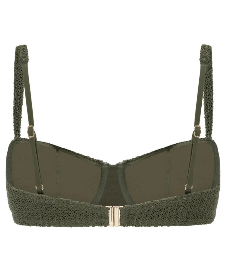 Cairo Non-padded Underwired Bikini Top - Green