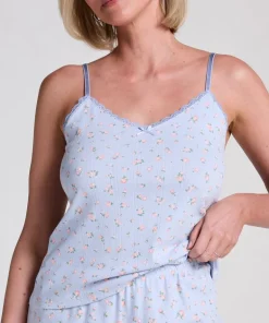 Cami Lace Top Pointelle - Blue