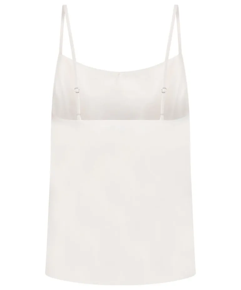 Cami Satin Minimal - White