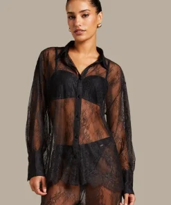 Camille Lace Top - Black