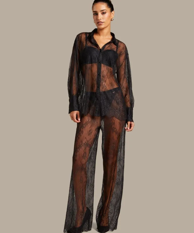 Camille Lace Top - Black