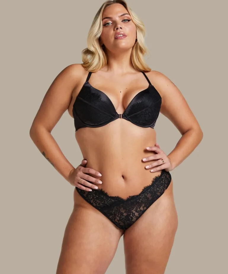 Chalice Padded Push-Up Underwired Bra - Black