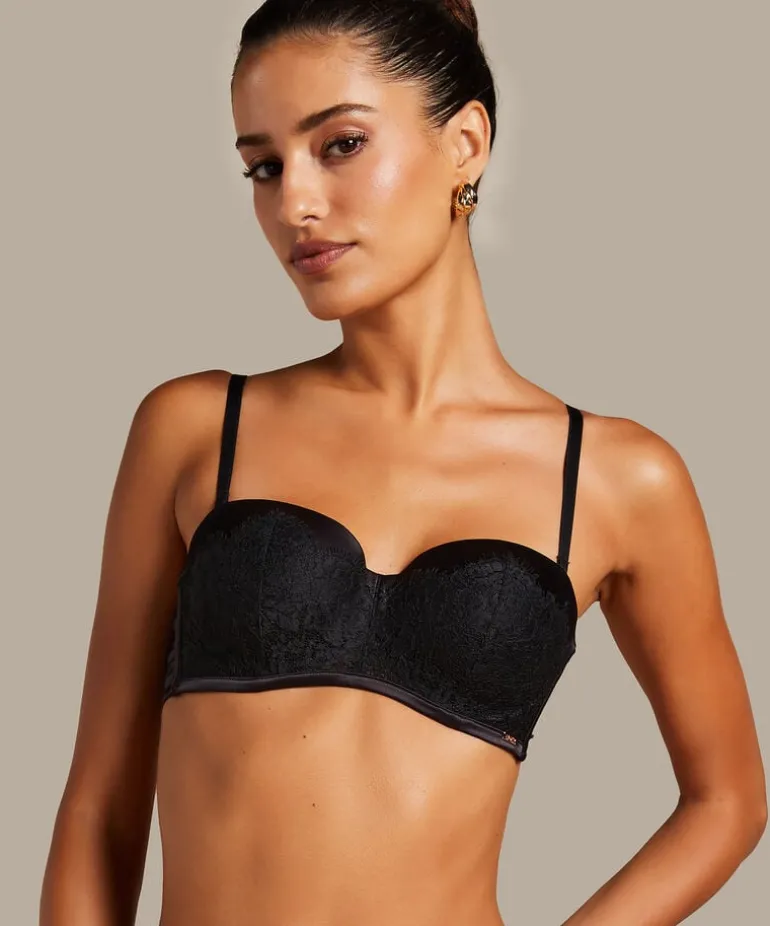 Chalice Padded Strapless Underwired Bra - Black