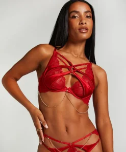 Chayna Non-Padded Underwired Bra - Red