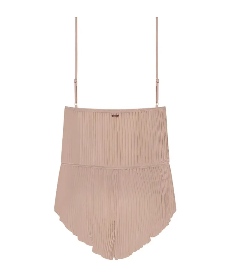 Chiffon Plisse Cami Set - Pink