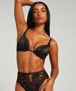 Cierra Padded Underwired Bra - Black