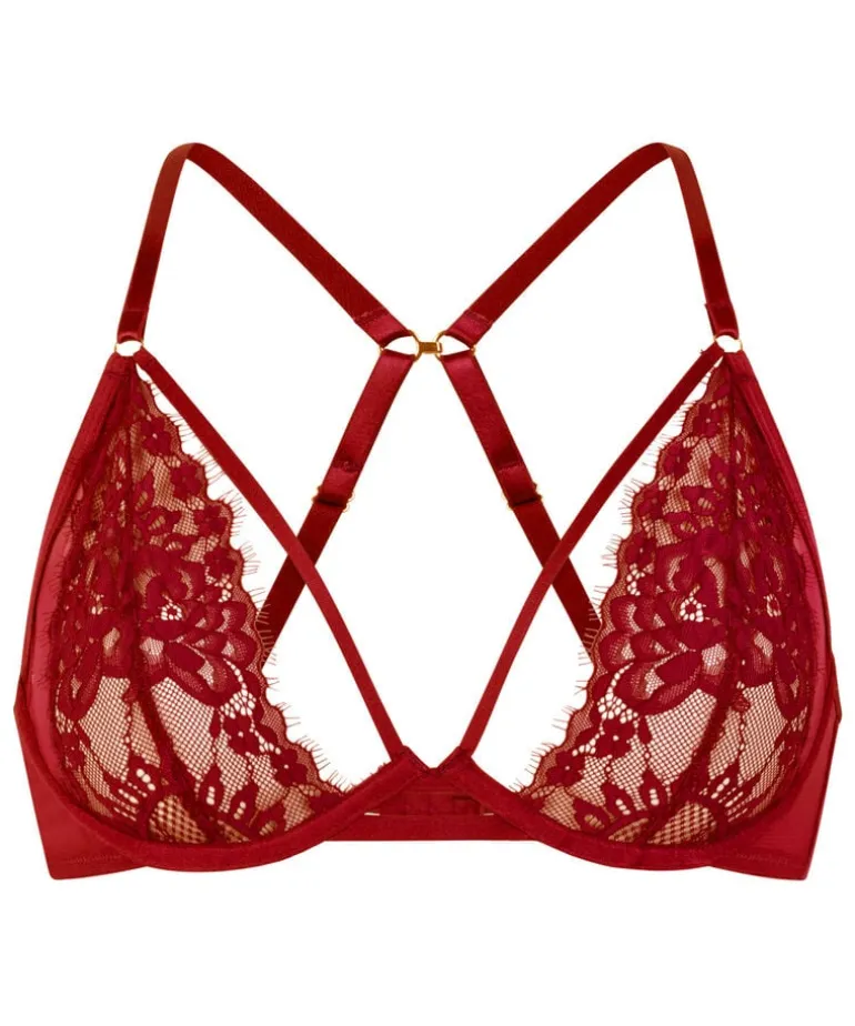Cinnamon Non-Padded Underwired Bra - Red