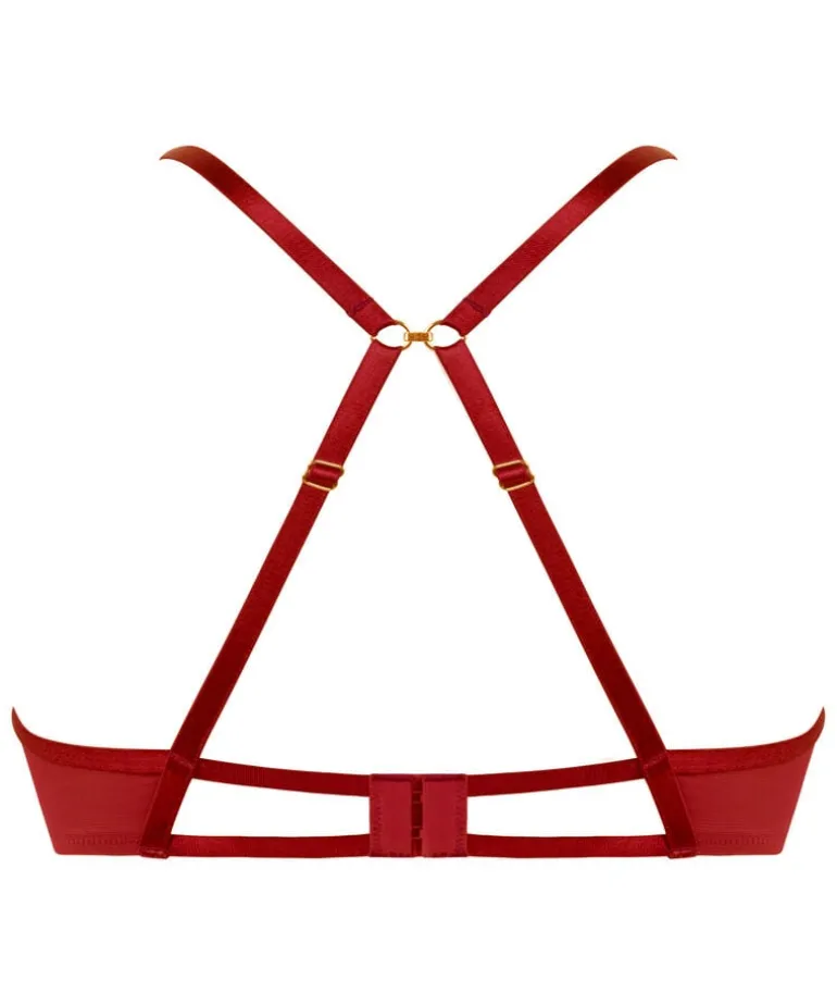 Cinnamon Non-Padded Underwired Bra - Red