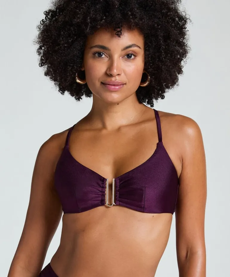 Costa Bikini Crop Top - Purple