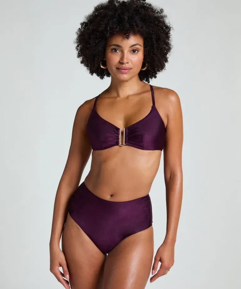 Costa Bikini Crop Top - Purple