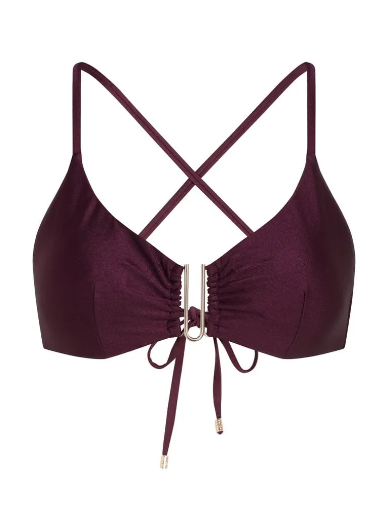 Costa Bikini Crop Top - Purple