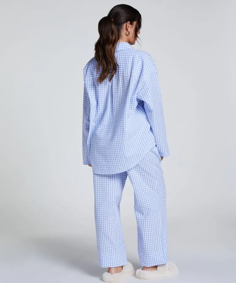 Cotton Pyjama Pants - Blue