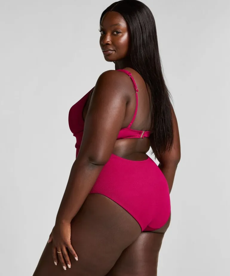 Crinkle Ring Bathingsuit - Red