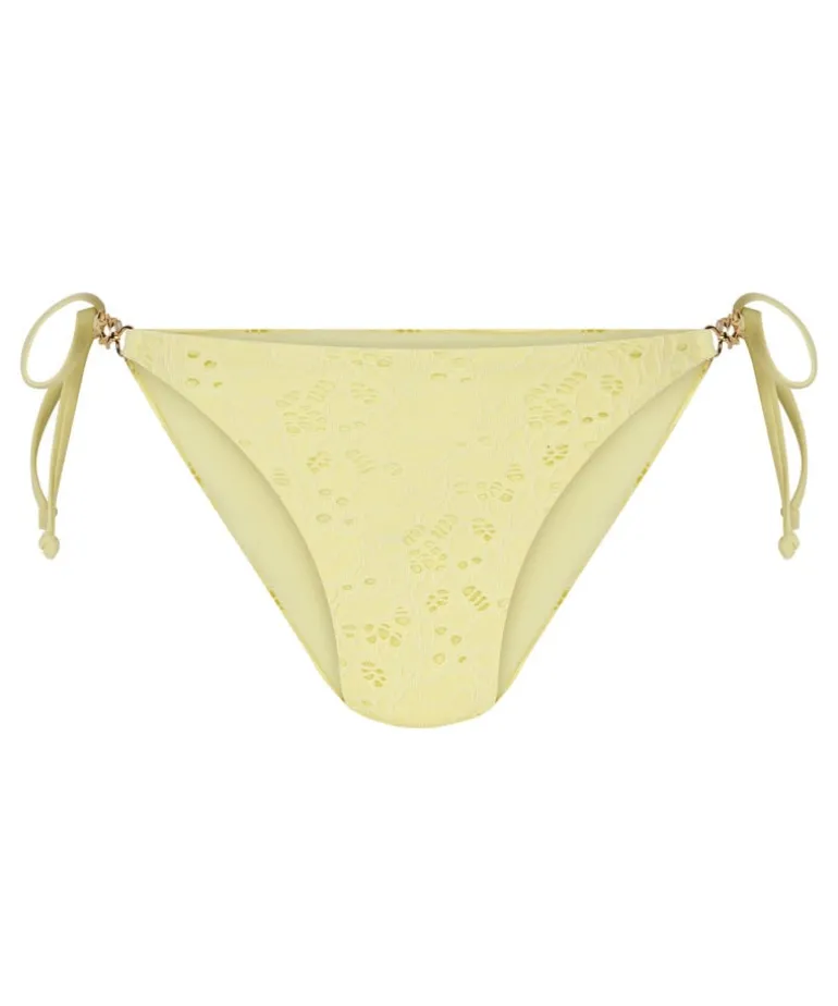 Crochet Cheeky Tanga Bikini Bottoms - Yellow