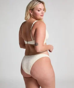 Crochet High Leg Bikinibottom - White