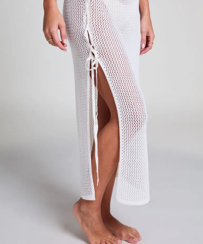 Crochet Midi Skirt - White