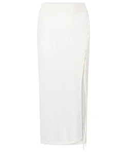 Crochet Midi Skirt - White
