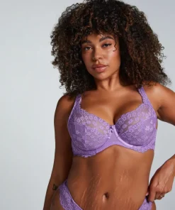 Daisy Non-Padded Underwired Bra - Purple