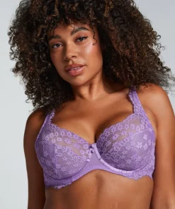 Daisy Non-Padded Underwired Bra - Purple