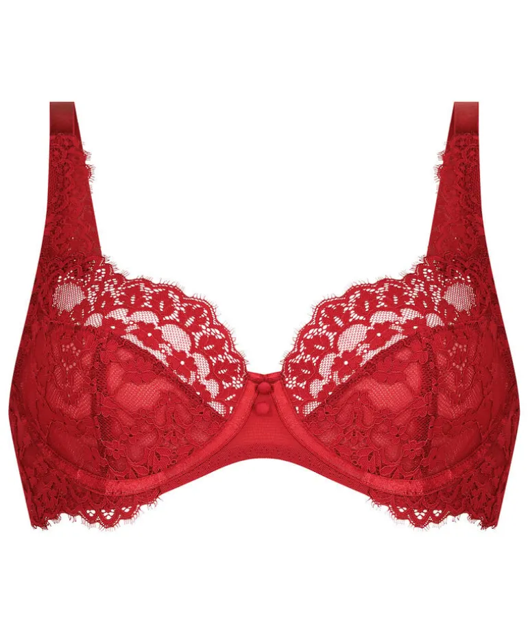 Daisy Non-Padded Underwired Bra - Red