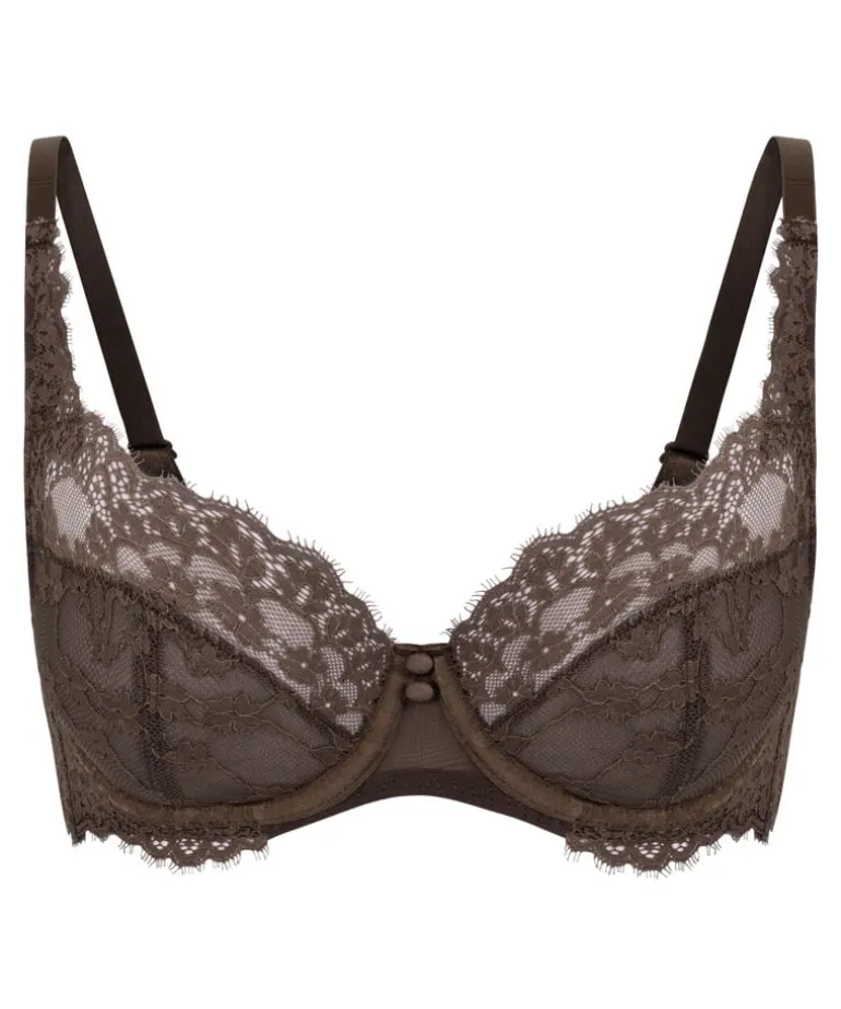 Daisy Non-Padded Underwired Bra - Brown