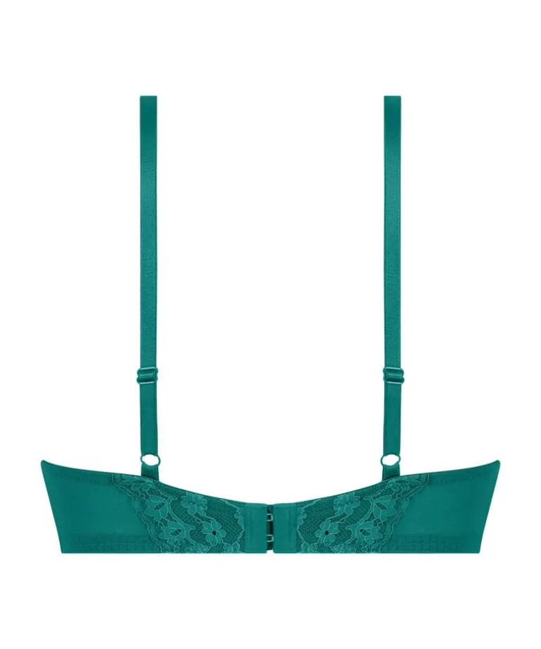 Daisy Padded Underwired Maximizer Bra - Green