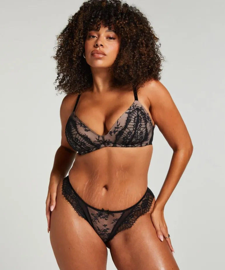 Daphne Padded Non-Wired Bra - Black