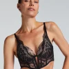 Daphne Padded Underwired Longline Push-Up Bra - Black