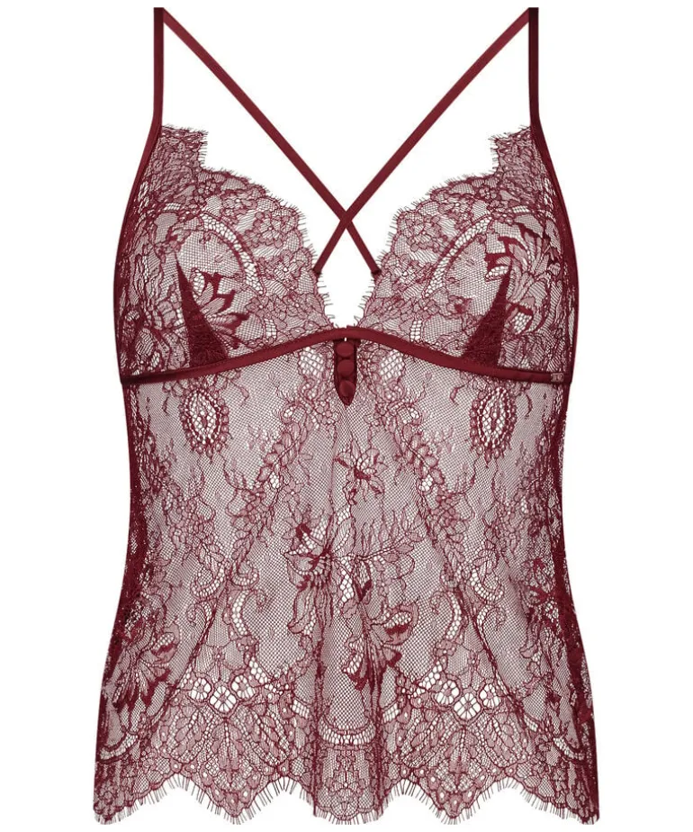 Delphine Lace Cami - Red