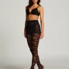 20 Denier Open Gladiator Tights - Black