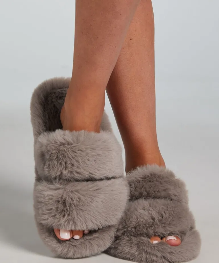 Double Strap Lady Slippers - Beige