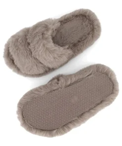 Double Strap Lady Slippers - Beige