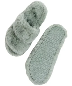 Double Strap Lady Slippers - Green