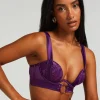 Elsa Padded Underwired Longline Bra - Purple