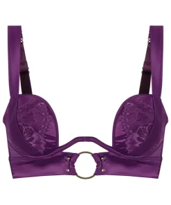 Elsa Padded Underwired Longline Bra - Purple