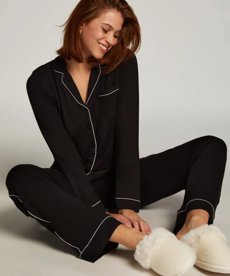 Essential Jersey Long-Sleeved Jacket - Black