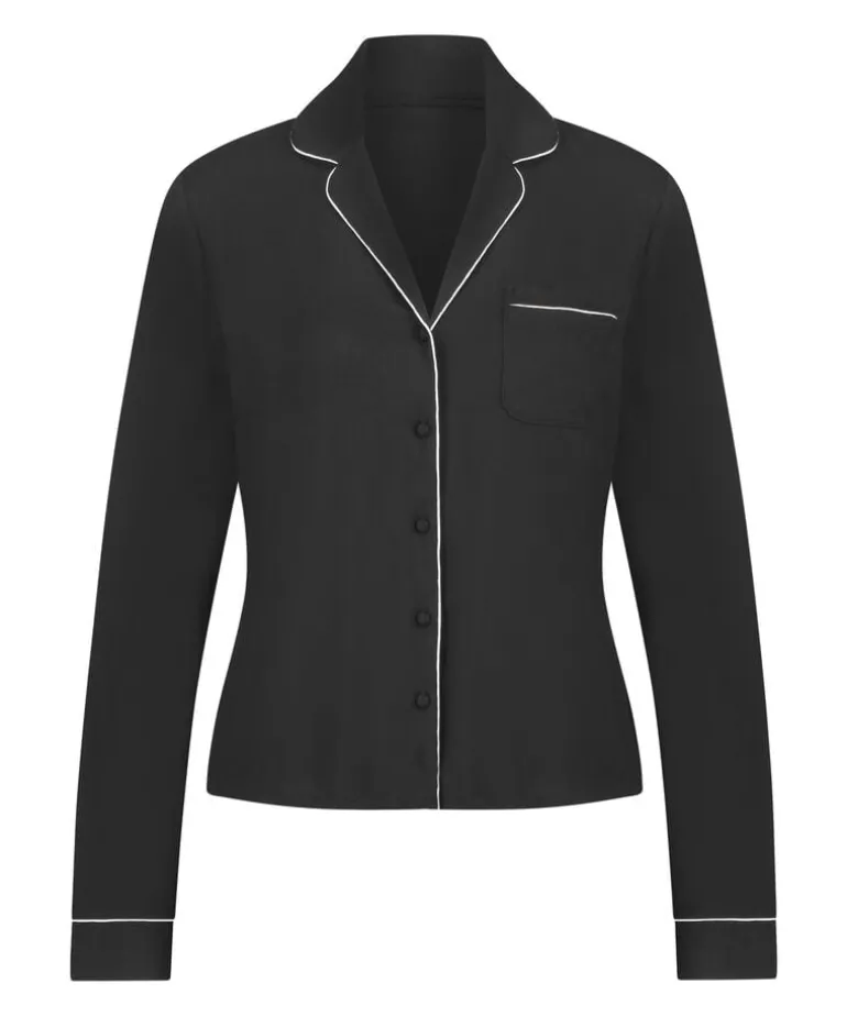 Essential Jersey Long-Sleeved Jacket - Black