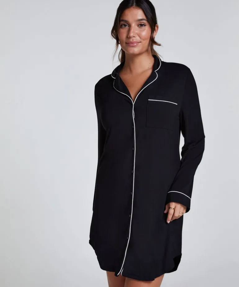 Essential Jersey Shirtdress - Black