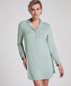 Essential Jersey Shirtdress - Green