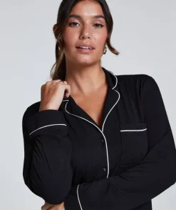 Essential Jersey Shirtdress - Black