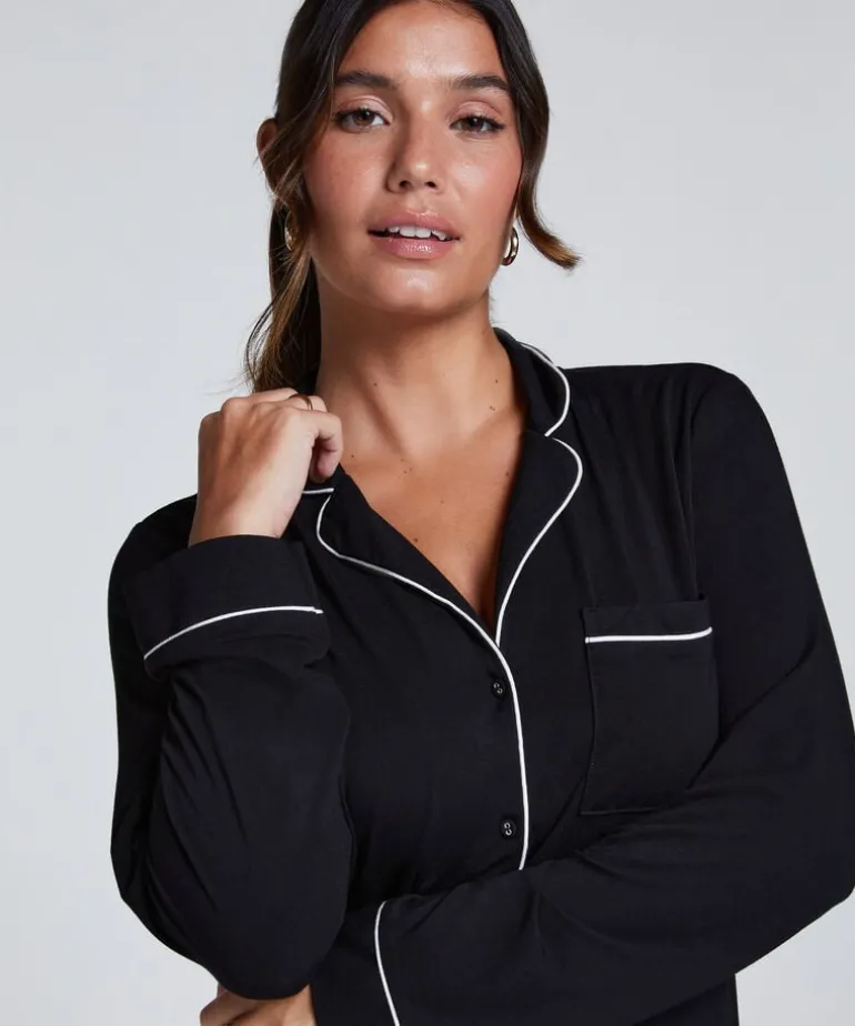 Essential Jersey Shirtdress - Black