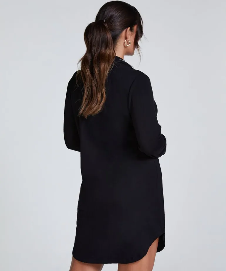 Essential Jersey Shirtdress - Black