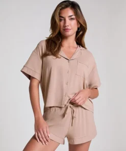 Essential Jersey Short-Sleeved Jacket - Beige