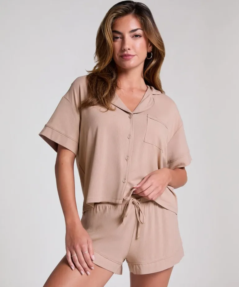 Essential Jersey Short-Sleeved Jacket - Beige
